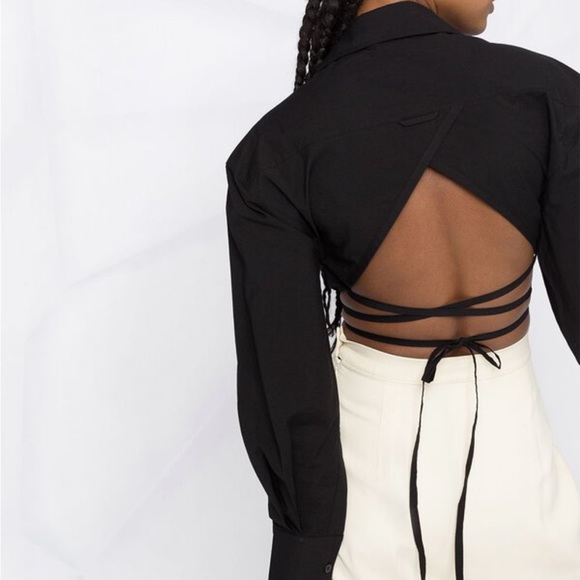 Jacquemus Long Sleeve Crop Shirt NWT - Picture 3 of 6